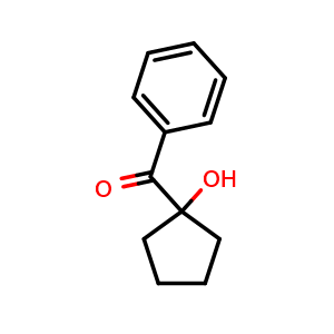Chemical structure of 1-hydroxy-1-benzoylcyclopentane , CAS 19300-92-6, AChemBlock Y231034