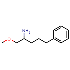 Chemical structure of 1-methoxy-5-phenylpentan-2-amine , CAS 1248942-76-8, AChemBlock Y231036