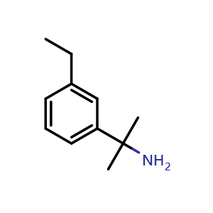 Chemical structure of 2-(3-ethylphenyl)propan-2-amine , CAS 676135-23-2, AChemBlock Y231064