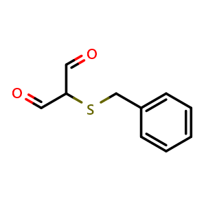 Chemical structure of 2-(benzylsulfanyl)propanedial , CAS 1311318-08-7, AChemBlock Y231073