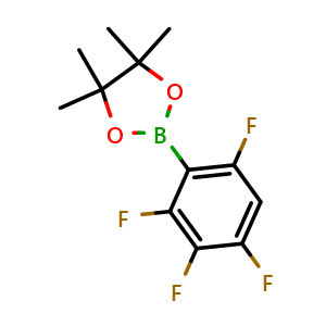 Chemical structure of 2,3,4,6-tetrafluorophenylboronic acid pinacol ester , CAS 1111096-18-4, AChemBlock Y231080