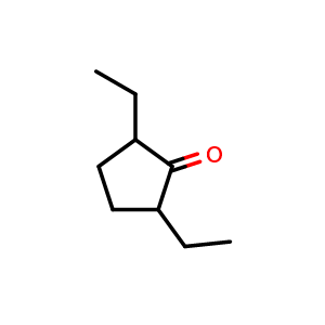 Chemical structure of 2,5-Diethylcyclopentanone , CAS 16429-03-1, AChemBlock Y231088