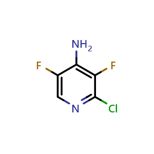 Chemical structure of 2-Chloro-3,5-difluoro-4-pyridinamine , CAS 2757677-93-1, AChemBlock Y231124