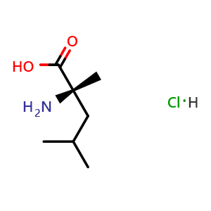Chemical structure of 2-methylleucine hydrochloride , CAS 88376-09-4, AChemBlock Y231152
