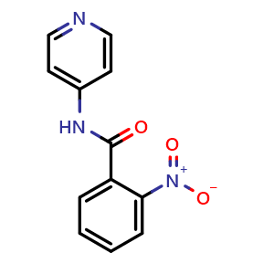 Chemical structure of 2-Nitro-N-4-pyridinylbenzamide , CAS 175653-47-1, AChemBlock Y231154
