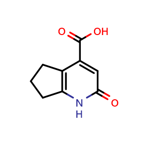 Chemical structure of 2-Oxo-2,5,6,7-tetrahydro-1H-cyclopenta[b]pyridine-4-carboxylic acid , CAS 115122-79-7, AChemBlock Y231155