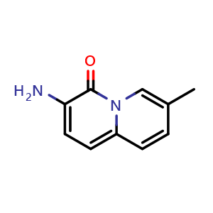 Chemical structure of 3-Amino-7-methyl-4H-quinolizin-4-one , CAS 1897869-72-5, AChemBlock Y231185