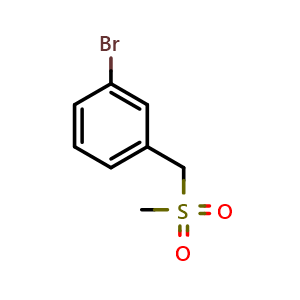 Chemical structure of 3-Bromobenzylmethylsulfone , CAS 153435-84-8, AChemBlock Y231195