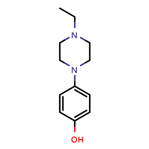 Chemical structure of 4-(4-Ethyl-piperazin-1-yl)-phenol , CAS 1086392-78-0, AChemBlock Y231216