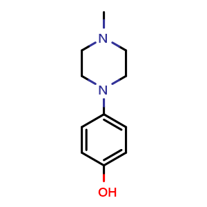 Chemical structure of 4-(4-methyl-1-piperazinyl)phenol , CAS 163210-63-7, AChemBlock Y231217