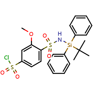 4-(N-(tert-butyldiphenylsilyl)sulfamoyl)-3-methoxybenzenesulfonyl chloride