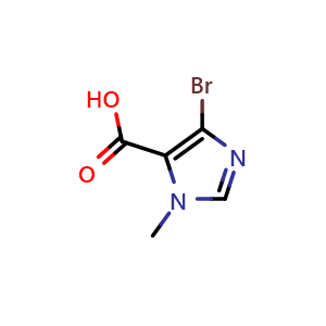 Chemical structure of 4-Bromo-1-methyl-1H-imidazole-5-carboxylicacid , CAS 773873-08-8, AChemBlock Y231236