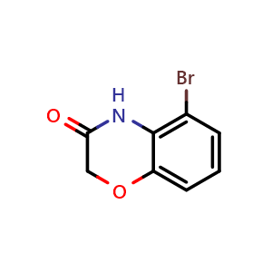Chemical structure of 5-Bromo-2H-benzo[b][1,4]oxazin-3(4H)-one , CAS 1260672-39-6, AChemBlock Y231287
