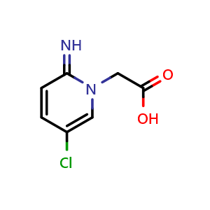 Chemical structure of 5-Chloro-2-imino-1(2H)-pyridineacetic acid , CAS 112581-63-2, AChemBlock Y231297
