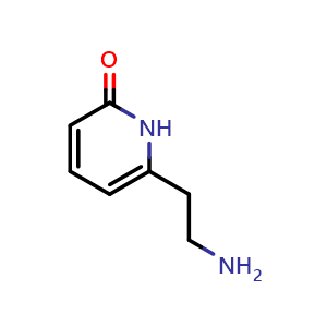 Chemical structure of 6-(2-aminoethyl)pyridin-2(1H)-one , CAS 1091680-91-9, AChemBlock Y231323