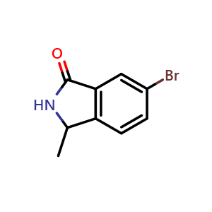 Chemical structure of 6-bromo-2,3-dihydro-3-methyl-1H-isoindol-1one , CAS 1629018-50-3, AChemBlock Y231330