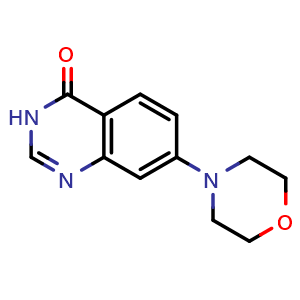 Chemical structure of 7-(4-morpholinyl)-4(3H)-quinazolinone , CAS 1265848-98-3, AChemBlock Y231350