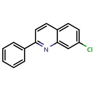 Chemical structure of 7-chloro-2-phenyl-quinoline , CAS 61687-26-1, AChemBlock Y231359