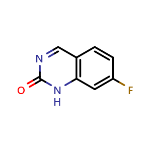 Chemical structure of 7-fluoro-2(1H)-quinazolinone , CAS 1229850-72-9, AChemBlock Y231364