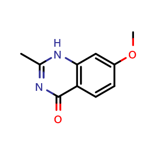 Chemical structure of 7-methoxy-2-methylquinazolin-4(1H)-one , CAS 105493-90-1, AChemBlock Y231369