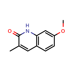 Chemical structure of 7-methoxy-3-methyl-2(1H)-quinolinone , CAS 913613-84-0, AChemBlock Y231370