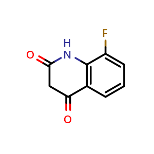 Chemical structure of 8-Fluoroquinolin-2,4-dione , CAS 148356-14-3, AChemBlock Y231378