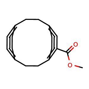 Chemical structure of methyl 1,4(1,4)-dibenzenacyclohexaphane-12-carboxylate , CAS 10029-01-3, AChemBlock Y231420