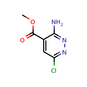Chemical structure of methyl 3-amino-6-chloro-4-pyridazinecarboxylate , CAS 1784117-49-2, AChemBlock Y231431