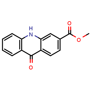 Chemical structure of methyl 9-oxo-9,10-dihydroacridine-3-carboxylate , CAS 566156-40-9, AChemBlock Y231447