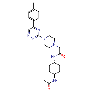N-((1r,4r)-4-acetamidocyclohexyl)-2-(4-(5-(p-tolyl)-1,2,4-triazin-3-yl)piperazin-1-yl)acetamide
