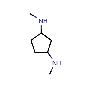 Chemical structure of N1,N3-Dimethyl-1,3-cyclopentanediamine , CAS 1211538-33-8, AChemBlock Y231478