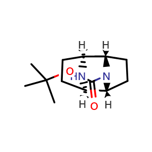 Chemical structure of rel-1,1-Dimethylethyl (1R,2R,5S,6S)-9,10-diazatricyclo[4.2.1.12,5]decane-9-carboxylate , CAS 1433487-64-9, AChemBlock Y231495