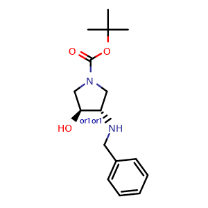 tert-butyl Rel-(3S,4S)-3-(benzylamino)-4-hydroxypyrrolidine-1-carboxylate