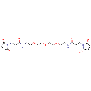 Chemical structure of Bis-mal-peg3 , CAS 1008402-47-8, AChemBlock Y231565