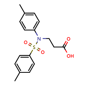 Chemical structure of 3-((4-Methyl-N-(p-tolyl)phenyl)sulfonamido)propanoic acid , CAS 101585-37-9, AChemBlock Y231567