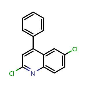 Chemical structure of 2,6-Dichlor-4-phenylchinolin , CAS 10352-30-4, AChemBlock Y231572