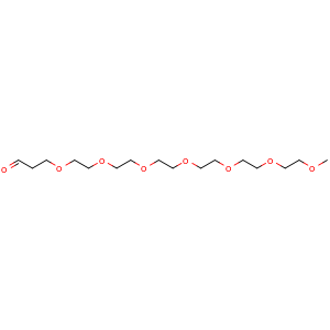 Chemical structure of M-PEG7-aldehyde , CAS 1058691-77-2, AChemBlock Y231575