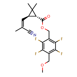 Chemical structure of Epsilon-momfluorothrin , CAS 1065124-65-3, AChemBlock Y231577