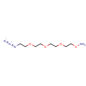 Chemical structure of Aminoxy-PEG3-azide , CAS 1306615-51-9, AChemBlock Y231622