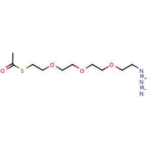 Chemical structure of S-Acetyl-PEG3-Azido , CAS 1310827-26-9, AChemBlock Y231627