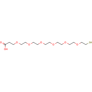 Chemical structure of Thiol-PEG6-acid , CAS 1347750-77-9, AChemBlock Y231644