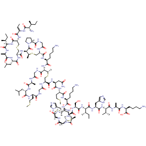 Chemical structure of Nisin , CAS 1414-45-5, AChemBlock Y231667