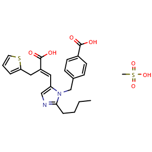 Chemical structure of Eprosartan Mesylate , CAS 144143-96-4, AChemBlock Y231682
