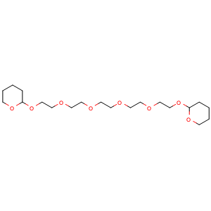Chemical structure of THP-PEG5-THP , CAS 146395-15-5, AChemBlock Y231689