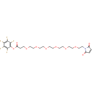 Chemical structure of Mal-PEG6-PFP , CAS 1599486-33-5, AChemBlock Y231704