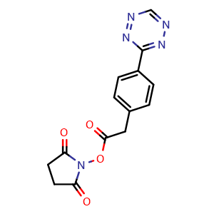 Chemical structure of Tetrazine-Ph-NHS ester , CAS 1616668-55-3, AChemBlock Y231710