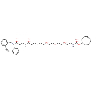 Chemical structure of TCO-PEG4-DBCO , CAS 1801863-88-6, AChemBlock Y231722
