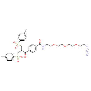 Chemical structure of Bis-sulfone-PEG3-Azide , CAS 1802908-01-5, AChemBlock Y231724