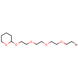Chemical structure of Bromo-PEG4-THP , CAS 1803547-60-5, AChemBlock Y231725