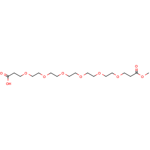 Chemical structure of acid-PEG6-mono-methyl ester , CAS 1807512-38-4, AChemBlock Y231726